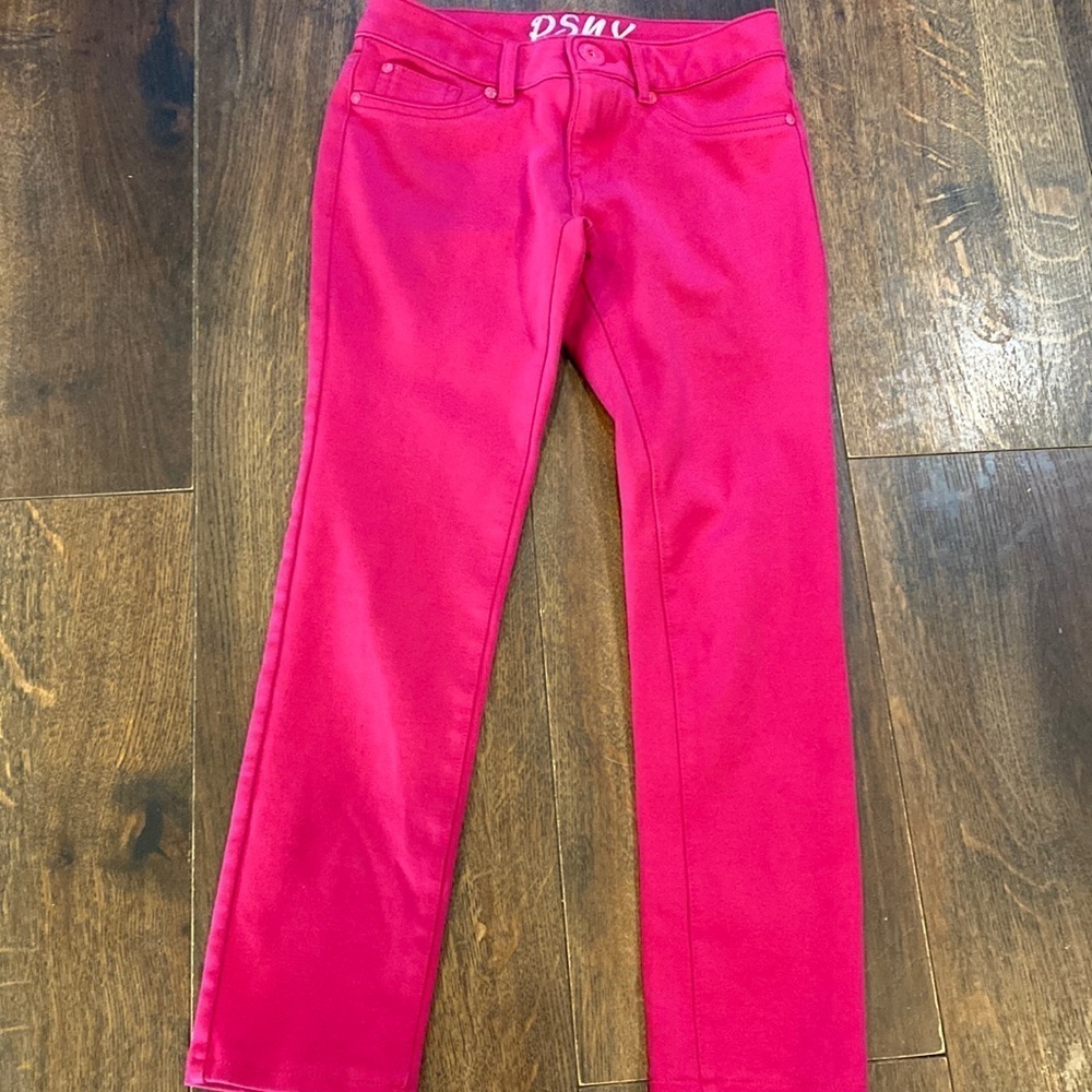 PSNY Girls stretchy pull on pants size 8R pink